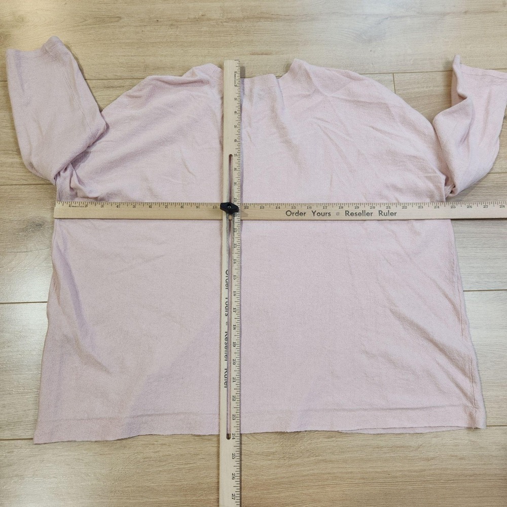 Eileen Fisher Sweater Womens XL Pink Linen Crewneck Pullover Lightweight Knit - Picture 5 of 8